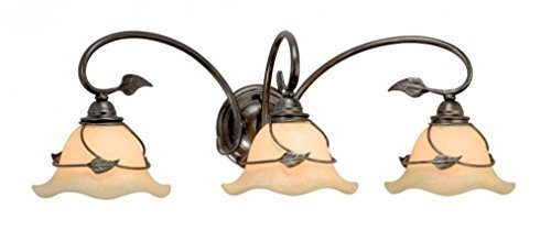 Vaxcel VL38843OL Vine 3 Light Vanity Light, Oil Shale Finish by Vaxcel