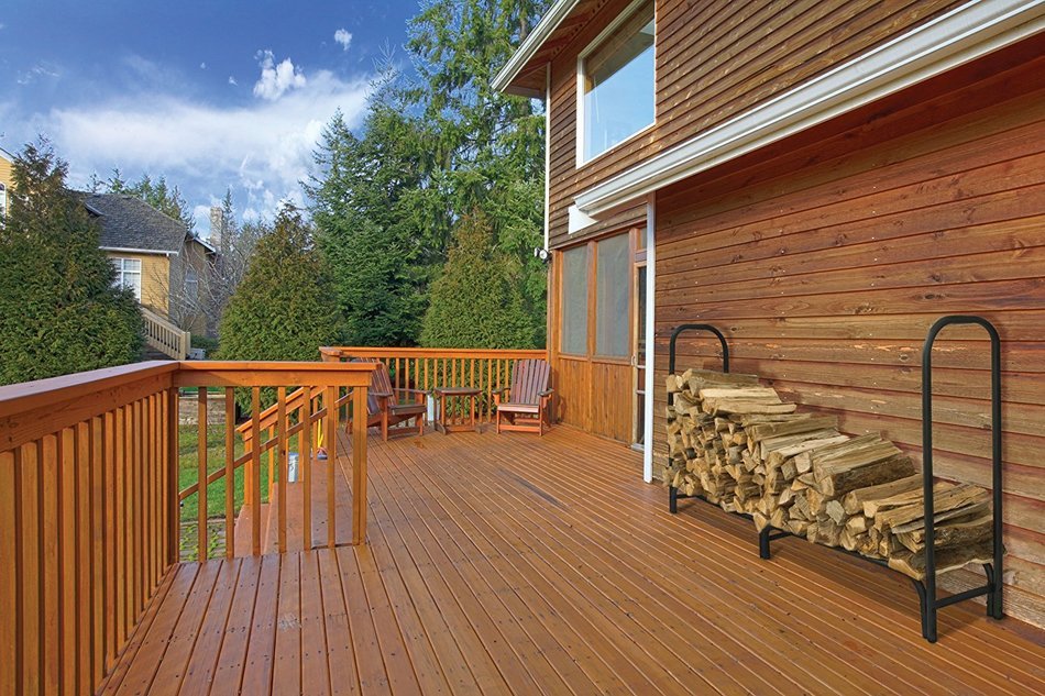 Pleasant Hearth Log Rack with Cover 8-Feet N4