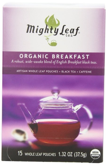 Mighty Leaf Black Tea, Organic Breakfast, 15 Pouches (Pack of 3) N6