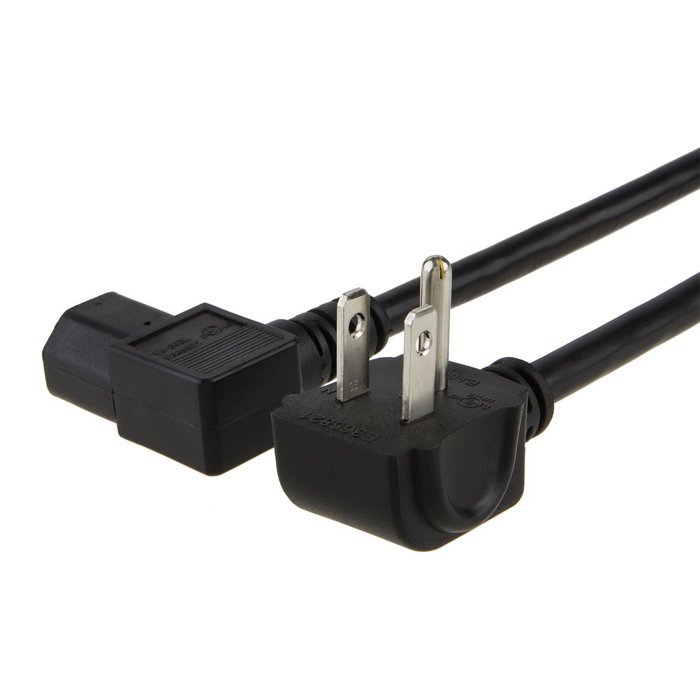 CableCreation 10 Feet 18 AWG Universal Power Cord for NEMA 5-15P Angle Type to IEC320 C13 Angle Type Cable, 3M...