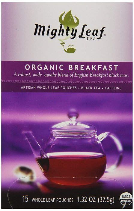 Mighty Leaf Black Tea, Organic Breakfast, 15 Pouches (Pack of 3) N8