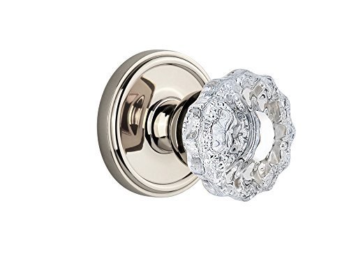 Grandeur Georgetown Rosette with Versailles Knob, Privacy - 2.375, Polished Nickel by Grandeur