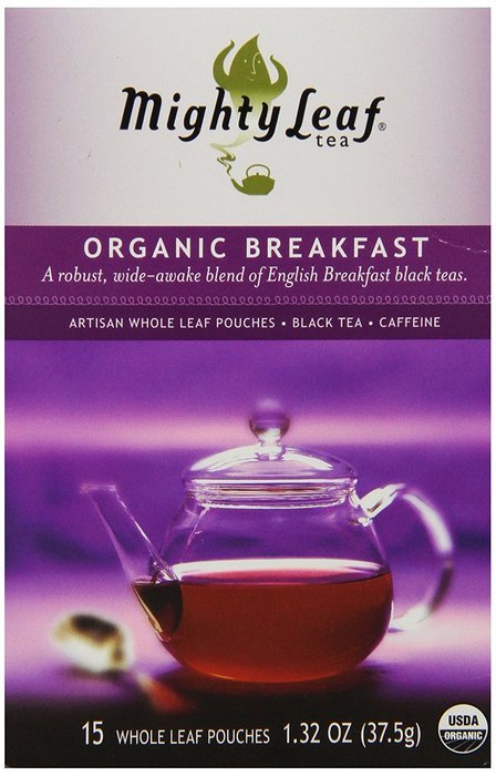 Mighty Leaf Black Tea, Organic Breakfast, 15 Pouches (Pack of 3) N10