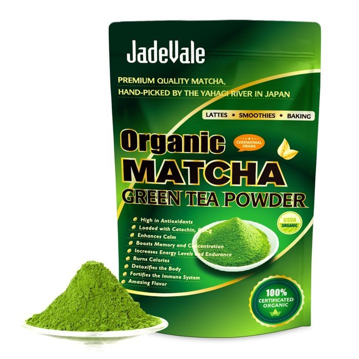 JadeVale Matcha Green Tea Powder - Premium Culinary Grade - USDA Organic - Powerful Antioxidant - Perfect for... N8