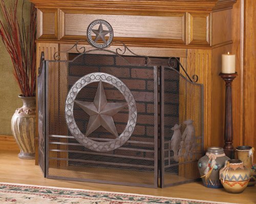 LONE STAR FIREPLACE SCREEN