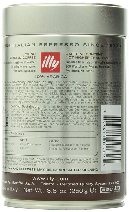illy Caffe Scuro Drip Grind (Dark Roast, Brown Band), 8.8-Ounce Tins (Pack of 2) N6