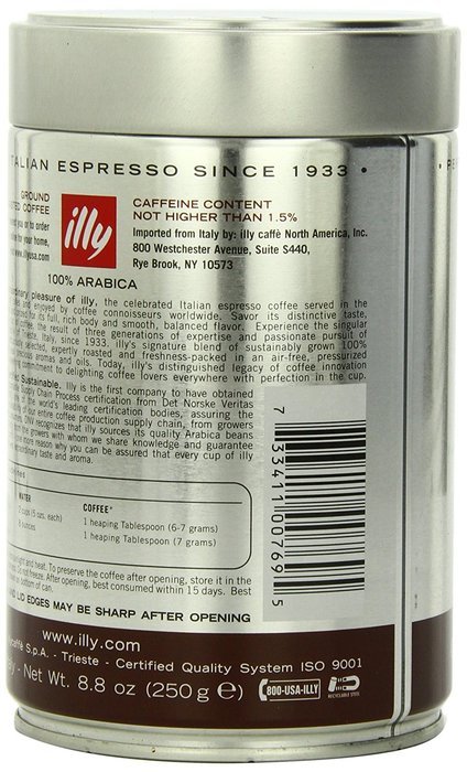 illy Caffe Scuro Drip Grind (Dark Roast, Brown Band), 8.8-Ounce Tins (Pack of 2) N7