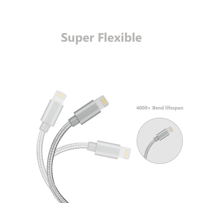 Kabel Leader Charger for iPhone, Strengthened Lightning to USB Cable Extra Long Charge Sync Data Cable Cord Wire... N8