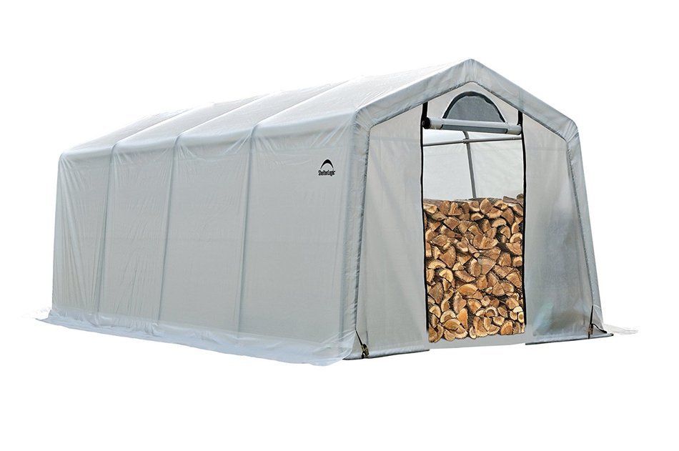 ShelterLogic 90397 5.5-Ounce Seasoning Shed with Clear PE Cover, 10 by 20 by 8-Feet N3