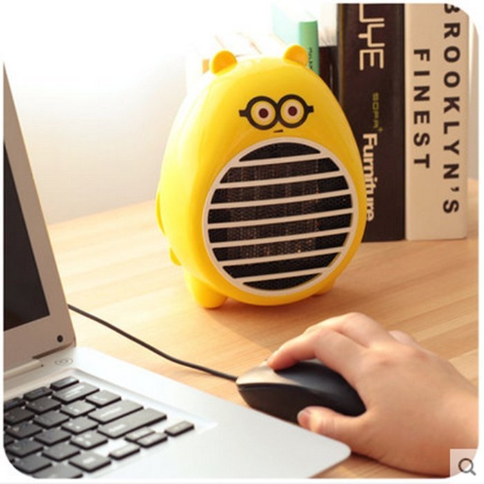Safety Energy-saving Heater Mini Office Desktop Electric Fan Heater (blue) N2