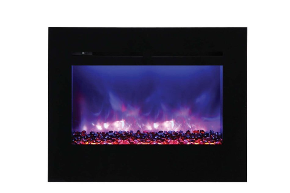Amantii ZECL-26-2923-FLUSHMT-BG Zero Clearance Series Built-In Flush Mount Electric Fireplace with Ember Media... N9