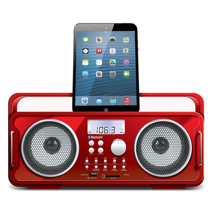 iSound BT-4000 Wireless Boombox (red) N2