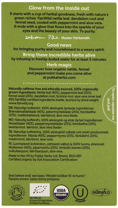 Pukka Organic Teas, Cleanse, 20 Count N56