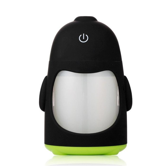 Elaco Portable Penguin Humidifier Mini Night Light USB Humidifier Air Purifier (Green)