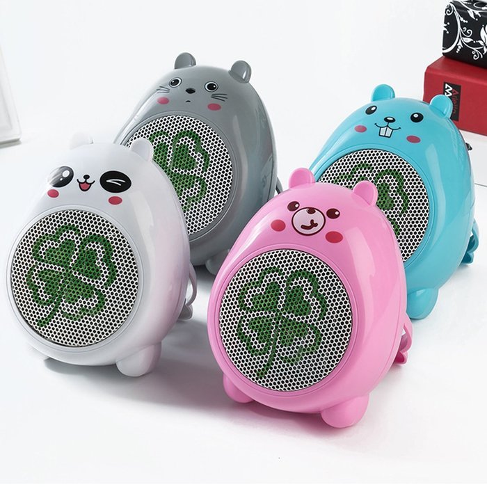 New Mini Quiet Table Top Portable Fan Air Conditioning Fan Hot air fan Heater Space Heater Heating device (White) N4