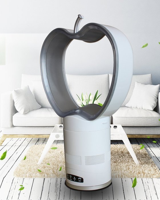 Aaron Bladeless Fan Apple Style with Remote Control (Red)