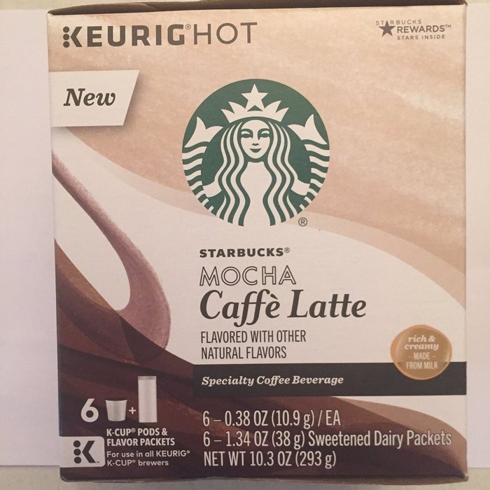 Starbucks - K Cups 6 ct - Mocha Caffe' Latte - ( Pack of 2 ) N4