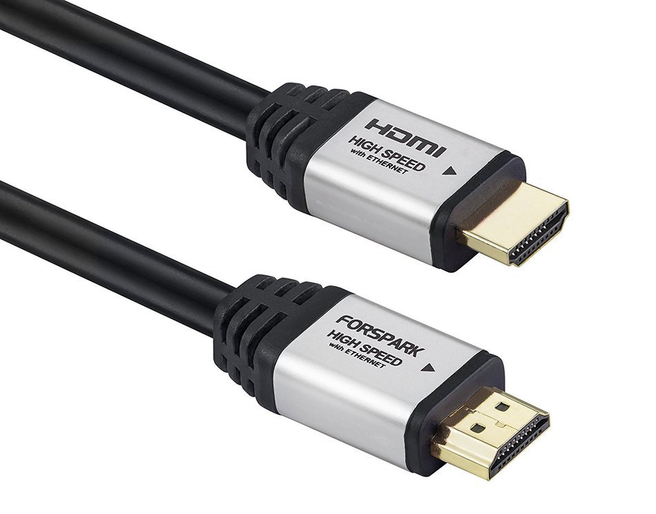 FORSPARK High Speed Ultra HDMI Cable 50ft with Ethernet ,Supports 4K, 3D, 1080p Full HD Latest Version, Silver...