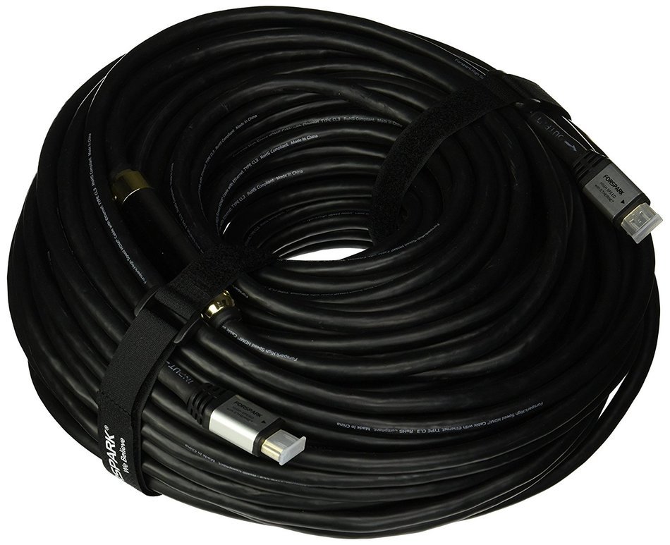 FORSPARK High Speed Ultra HDMI Cable 50ft with Ethernet ,Supports 4K, 3D, 1080p Full HD Latest Version, Silver... N2