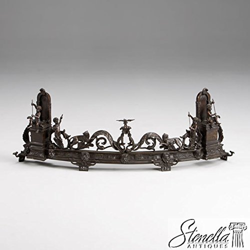 Outstanding Bronze Neo Classical Fancy Fireplace Andiron Fender Model JI-A4296AC ~ New N4