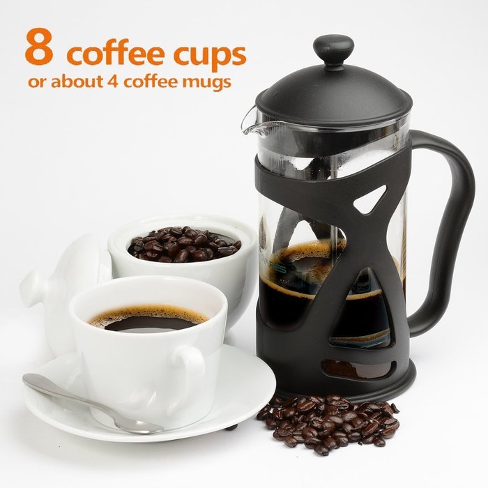 Bl&uuml;mwares 34-Ounce French Coffee & Teapot With Glass Pitcher & Decorative Holder N7