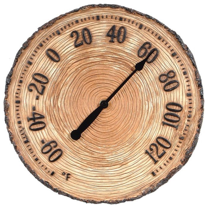 Acurite Wood Log Outdoor Thermometer - 12 inch