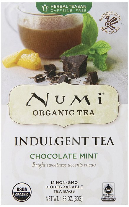Numi Organic Indulgent Tea, Chocolate Rooibos, Caffeine Free Herbal Teasan, 12 Count Tea Bags (Pack of 3) N35