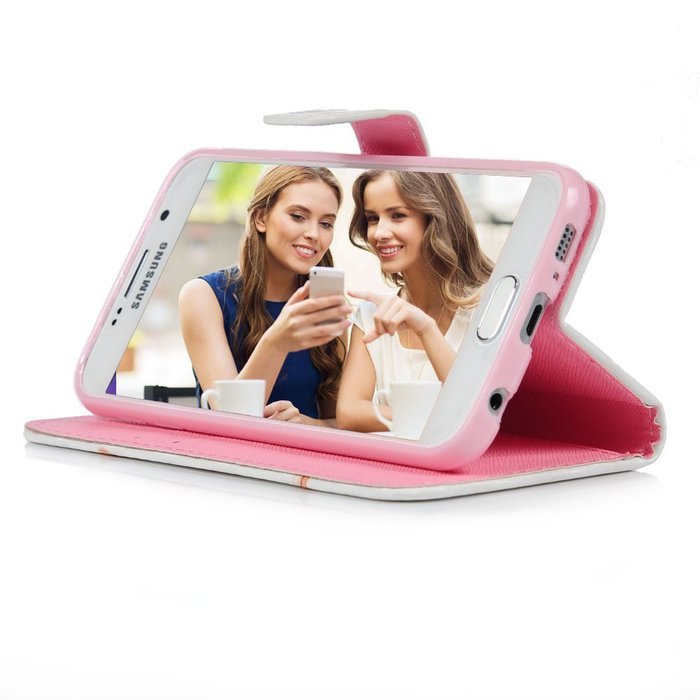S6 Case,Samsung Galaxy S6 Case - Wallet 3D Effect Colorful Print Patterns Premuim PU Leather Soft TPU Inner Cover... N38