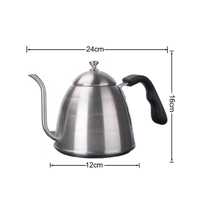 Joyoldelf Stainless Steel Coffee Drip Kettle| Elegant Shaped Coffee Pot| Pour Over Cafetiere with Gooseneck Spout... N5