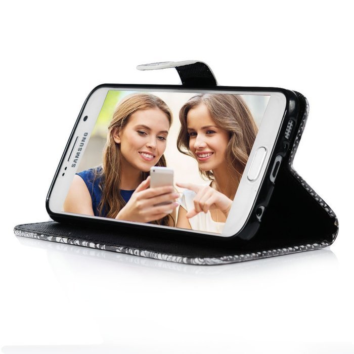 S6 Case,Samsung Galaxy S6 Case - Wallet 3D Effect Colorful Print Patterns Premuim PU Leather Soft TPU Inner Cover... N39
