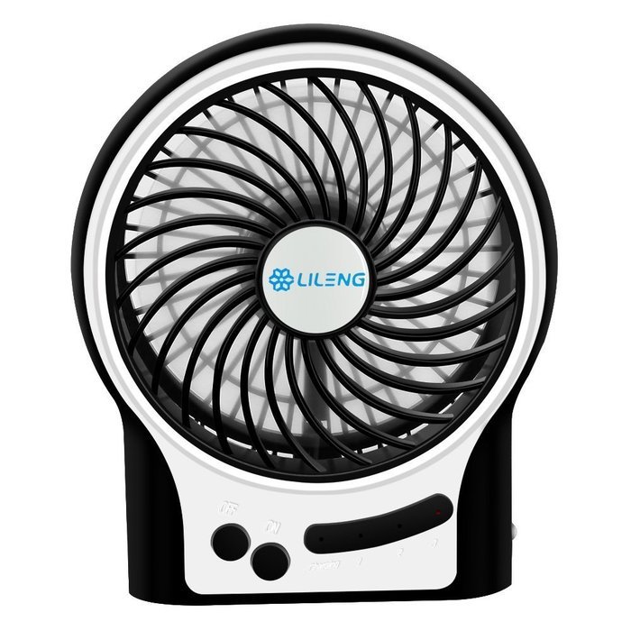 VersionTech Portable Fans Rechargeable Fans Mini USB Fans for Camping Car Office Desktop (3 Speeds, White) N2