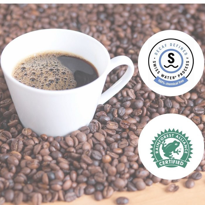 MAYAN DECAF SWISS WATER PROCESS Ground Coffee | 1 LB Bag | Chemical Free Decaffeination | 100% Rain Forest Alliance... N3