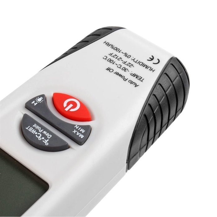 upHere Weather Fast Response Air Thermo-Hygrometer with Wet Bulb Psychrometer, Dew Point Meter N3