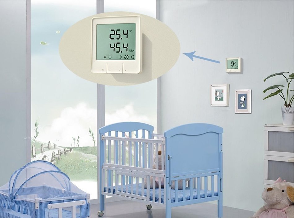 Digital Thermo-hygrometer Thermometer Temperature & Humidity Monitor -White N3