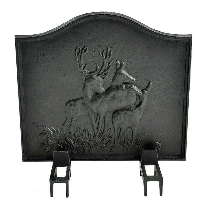 Cast Iron Fireback - Deer 20" H x 17" W