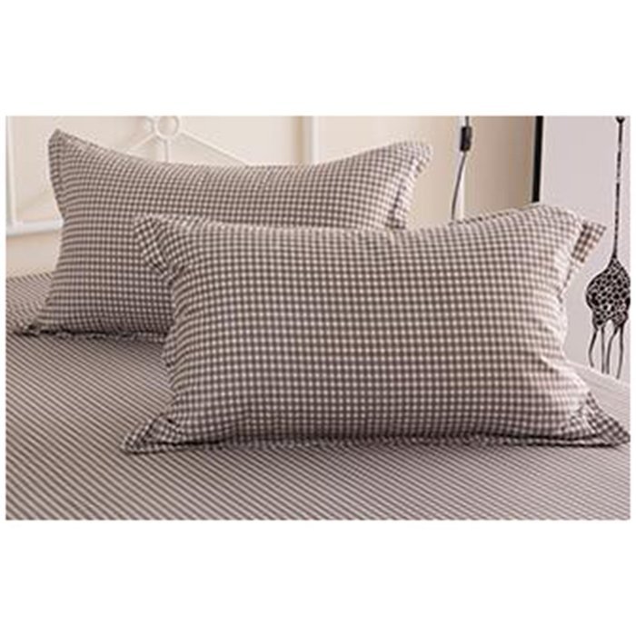 Yaheeda 4 Pcs Duvet Cover Quilt Cover Bedding Set bed Sheet Set,Blue Grid,1.8m/6ft N11