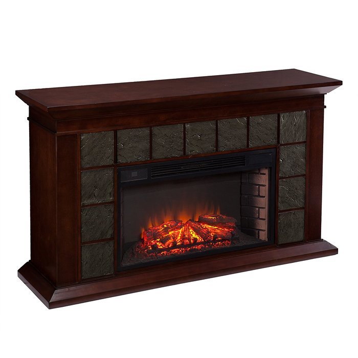 Newberg Electric Fireplace - Warm Brown Walnut N5