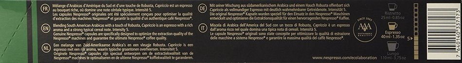 Nespresso OriginalLine Capriccio Capsules, 30 Count N2