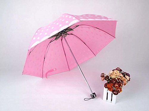 Strawberry Ultralight Windproof Sun Rain Folding Umbrella (Pink) N4