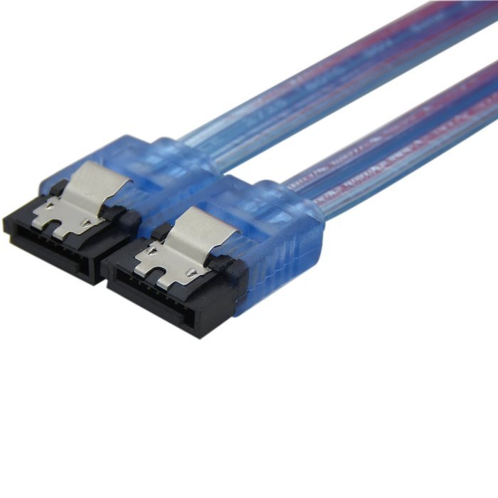 CableDeconn 2PCS/Set SATA III Straight/90-Degree Angled cable 6.0 Gbps with Locking Latch 50cm High Speed
