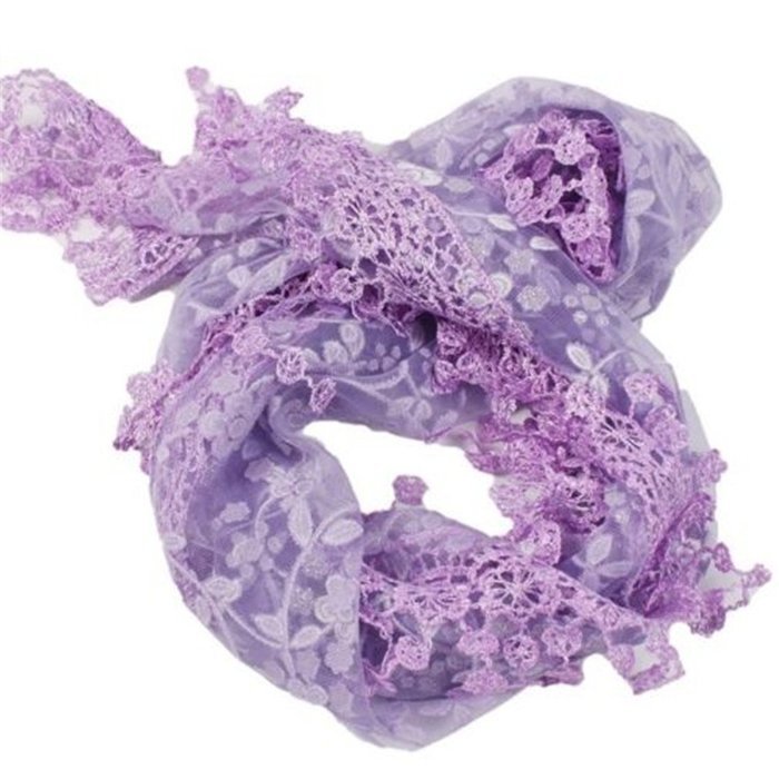Lady Women's Floral Print Lace Sheer Tassel Mantilla Scarf Shawl Wrap Vogue N2