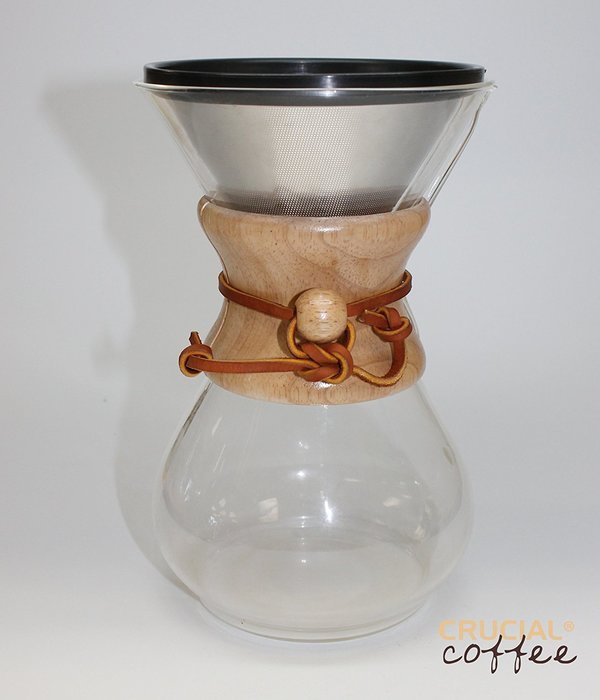 Premium Washable & Reusable Stainless Steel Cone Coffee Filter, Fits Chemex 6, 8 & 10 Cup Coffee Makers & Durable... N6