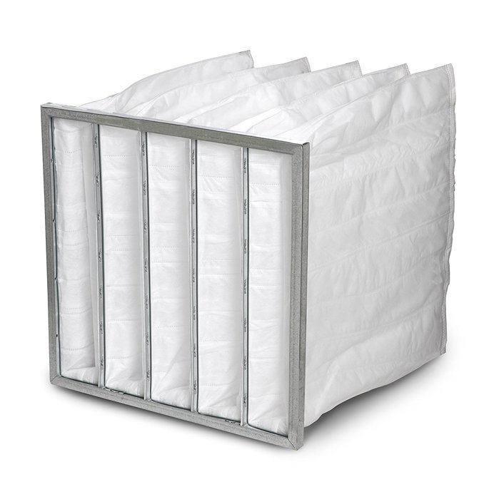 Filtration Group 78208 Pocket Air Filter, Moisture Resistant, Ultrasonically Welded Synthetic Media, White, 9...