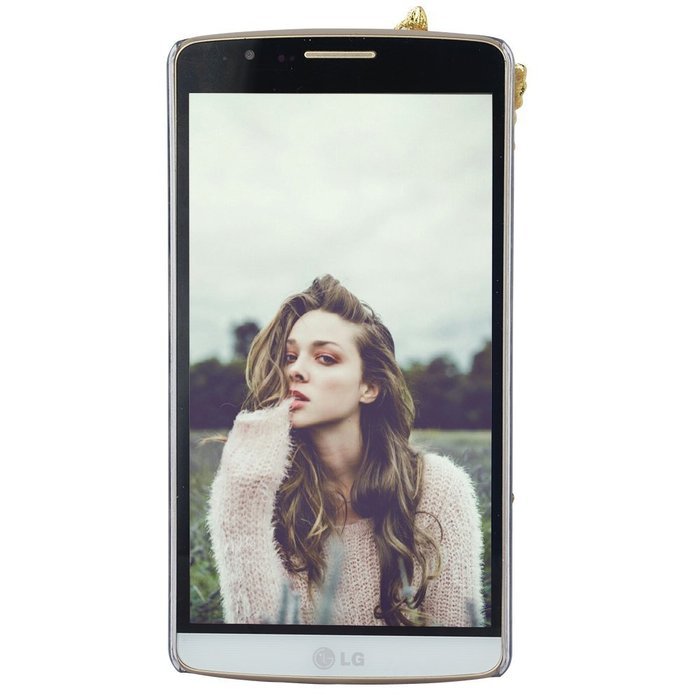 Spritech(TM) Bling Phone Case For LG G3 mini,3D Handmade Purple Crystal Silver Flower Pendant Accessary Design... N56