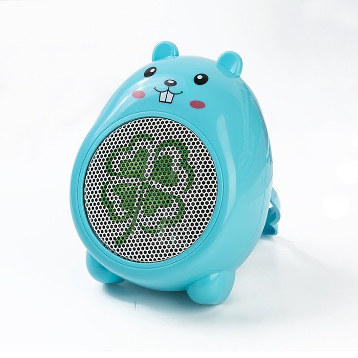 New Mini Quiet Table Top Portable Fan Air Conditioning Fan Hot air fan Heater Space Heater Heating device (White) N6