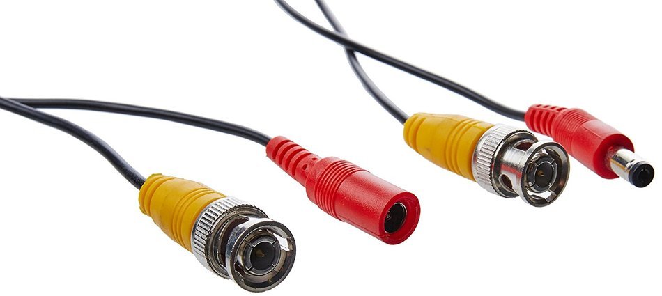 Laview LVA-ACA2125W 125 Foot All-in-One BNC Video and Power Cable with Connectors, White