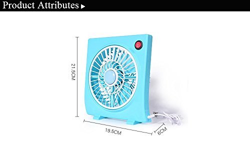 Summer Table USB Mini Fan For Home Office With 3 Rotary Vanes Desktop Electric Square Silent Rotate the Page Fan... N5