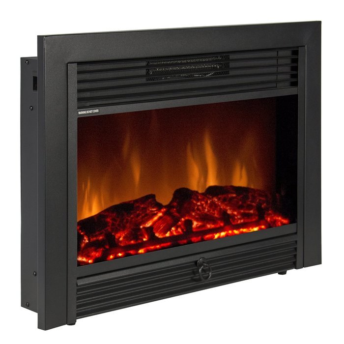 Best Choice Products SKY1826 Embedded Fireplace Electric Insert Heater Glass View Log Flame Remote Home, 28.5" N3