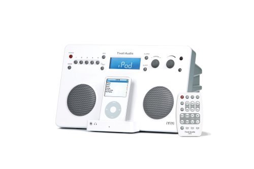 Tivoli iYiYi High-Fidelity AM/FM Stereo System with Alarm Clock and iPod Dock (White/Silver)