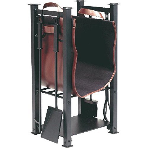 Alpine Flame 6-piece Black Log Rack With Carrier And Tools - 5806